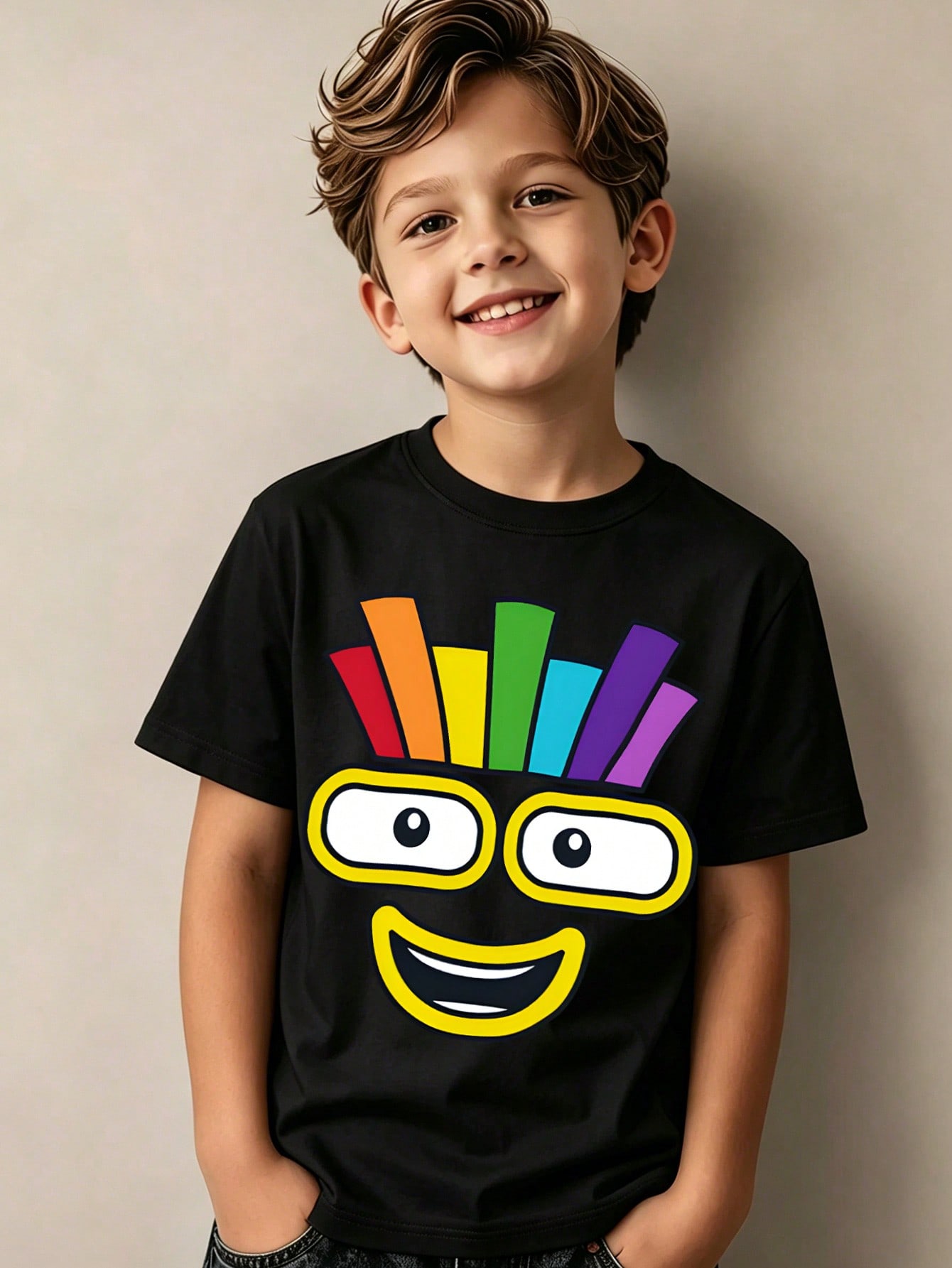 Summer Clothing Images - Boys' Summer Round Neck Short Sleeved