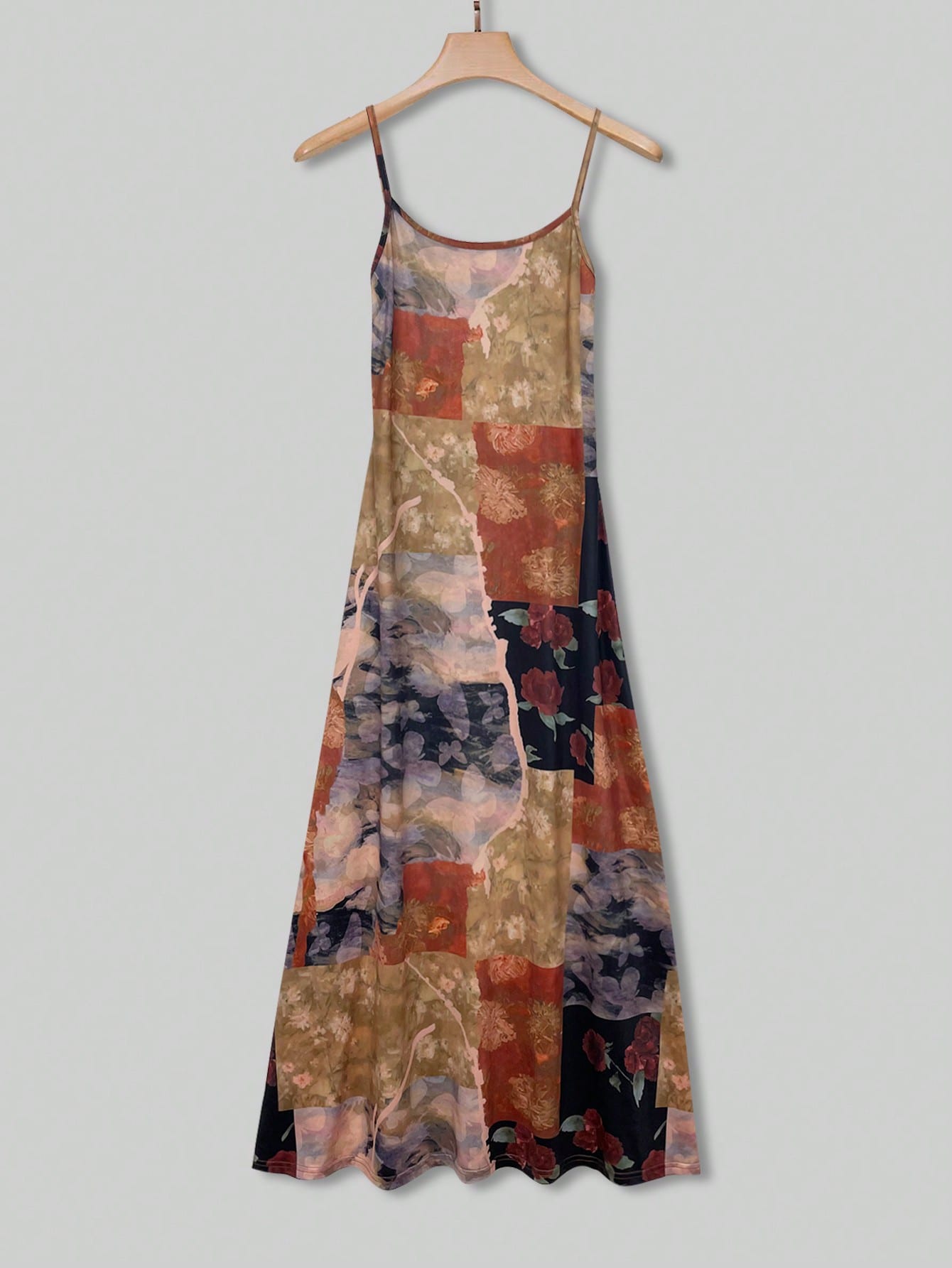Women's Vintage Patchwork Flor - Sundress Midi Floral 评论和价格