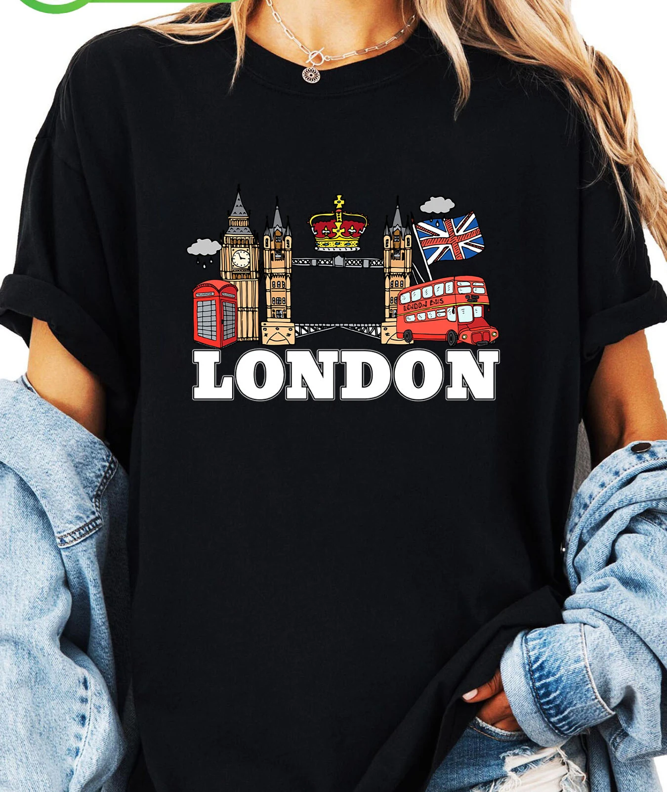 London Alphabet Pattern Printe - Summer Clothing London 评论和价格