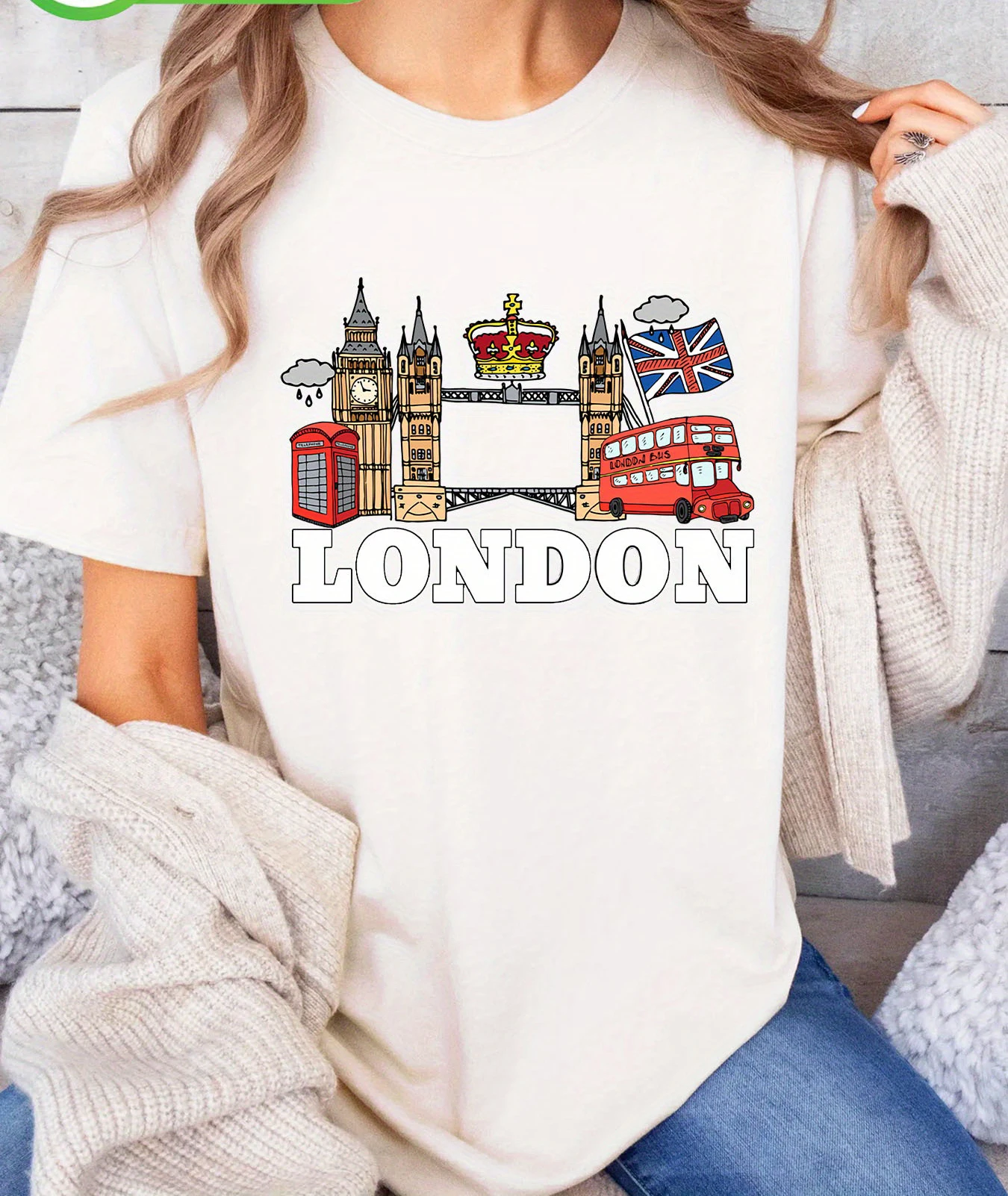 London Alphabet Pattern Printe - Summer Clothing London 评论和价格
