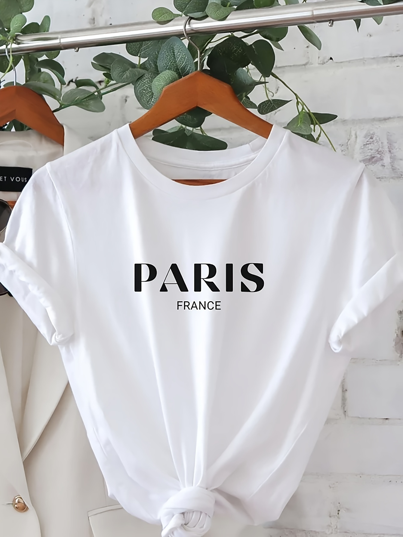 Women'S Casual Short-Sleeve Cr - Summer Clothing In Paris 评论和价格