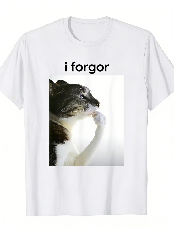 I Forgot The Cat Meme Picture  - Summer Clothing Pictures 评论和价格