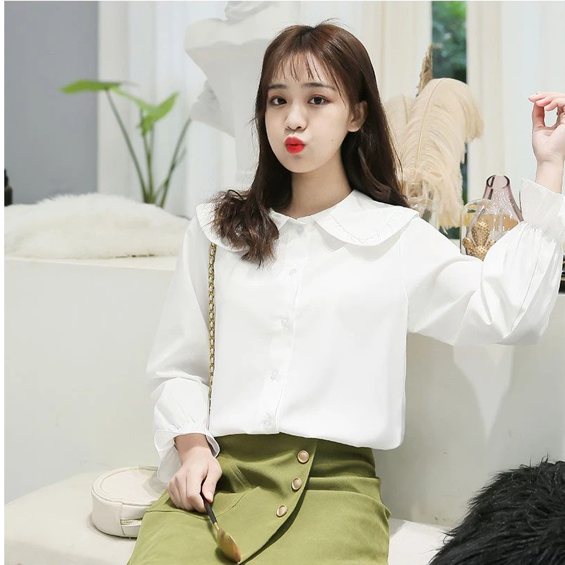 Spring Autumn New Doll Neck Bl - Summer Youth Clothing 评论和价格