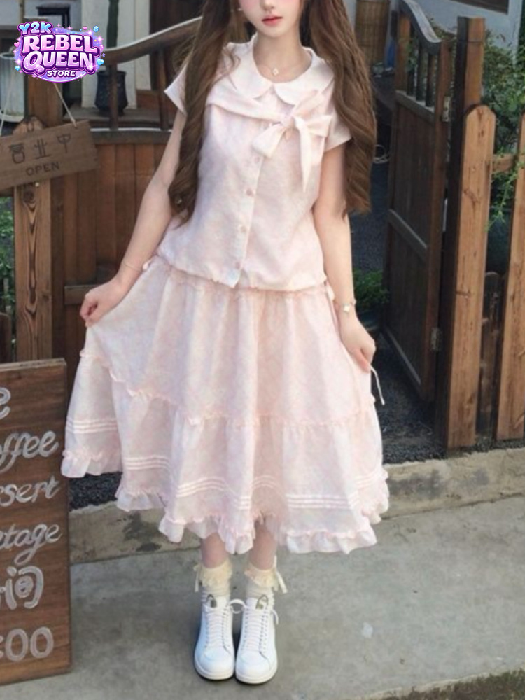 Japanese Vintage Sweet Bow Pet - Summer Clothing Model 评论和价格