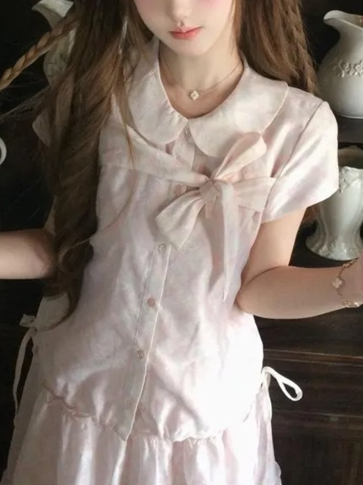 Japanese Vintage Sweet Bow Pet - Summer Clothing Model 评论和价格